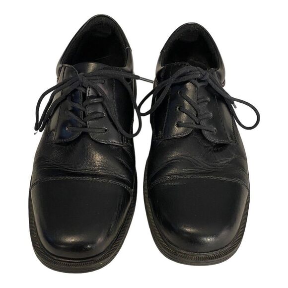 Nunn Bush Black Leather Dress Shoes Oxfords Size 10 M Cap Toe Lace Up - Picture 1 of 9